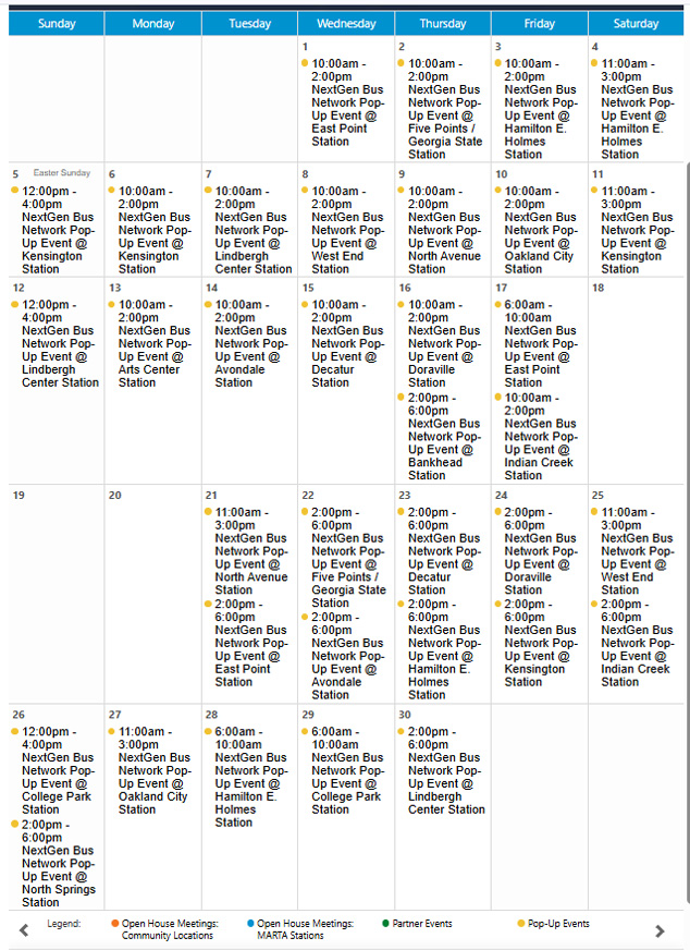 engagement calendar view