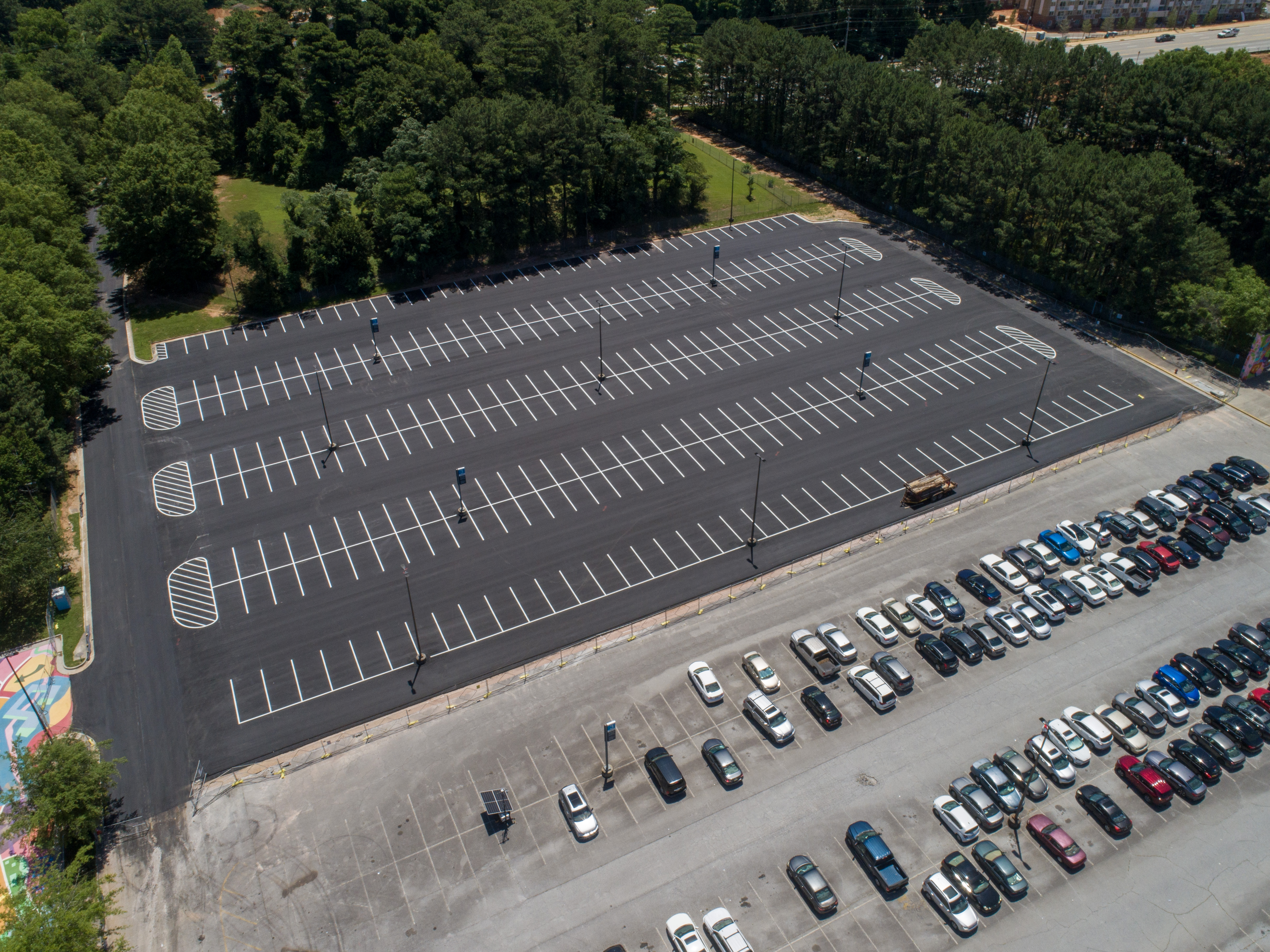 Kensington Parking Lot Paving Progress_Aerial