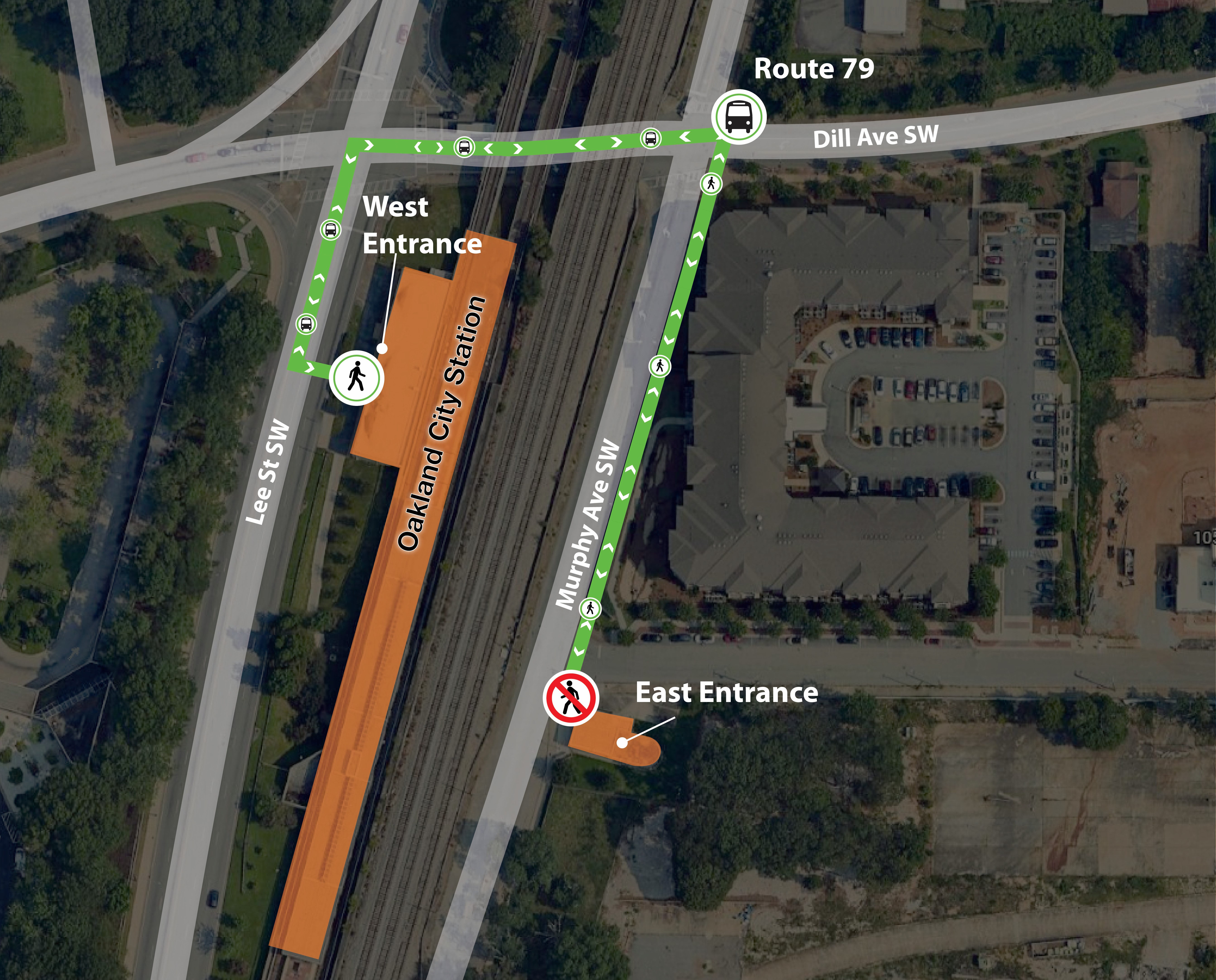 Okland City Entrance Closure Map